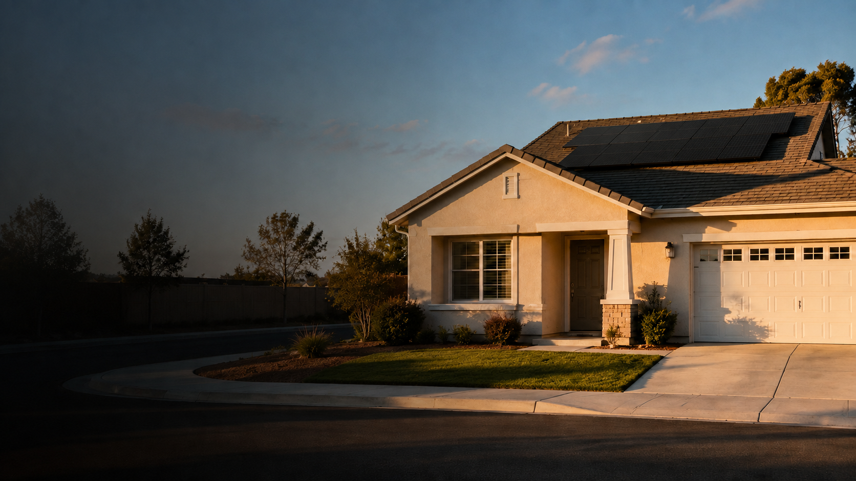 A sunlit Southern California home with rooftop solar